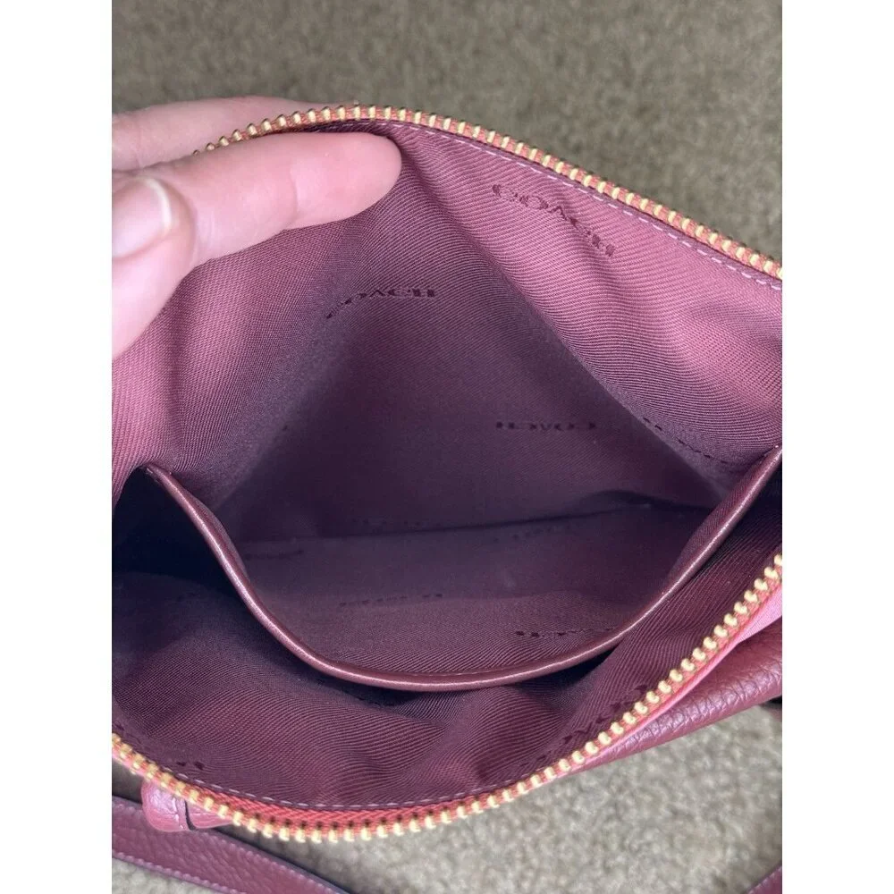 COACH Cargo Crossbody Bag Colorblock Nylon Pink Burgundy Style No 945